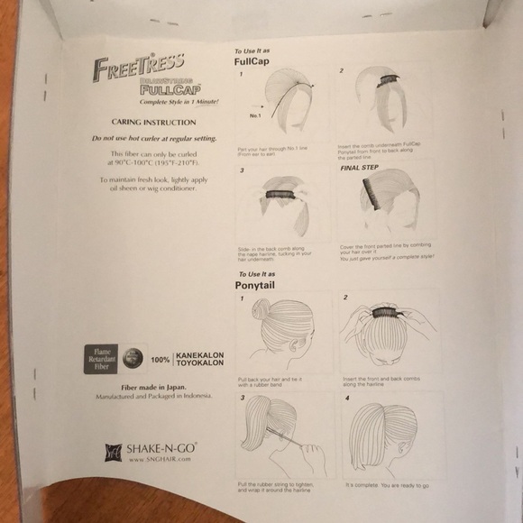 FreeTress Fullcap Drawstring Type Samara Girl Double combed for Secure Hold - Picture 3 of 12